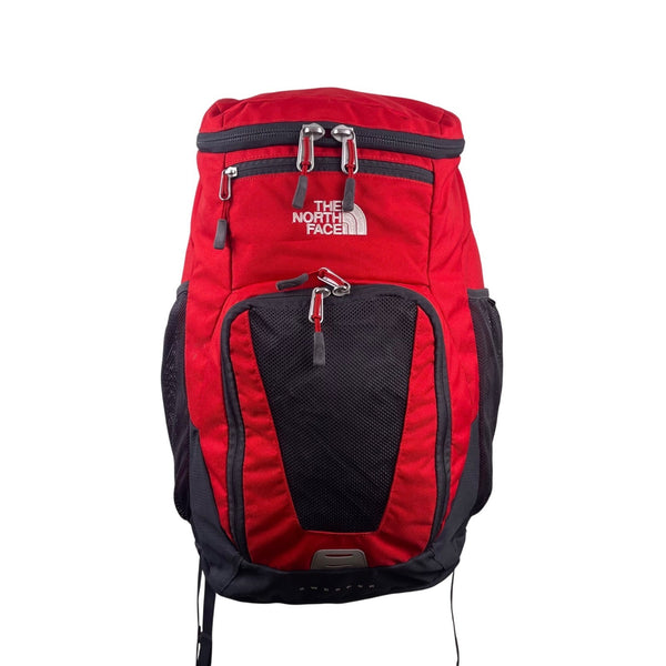 The North Face Unisex Red & Gray Nylon Multiple Compartments Sweeper Backpack