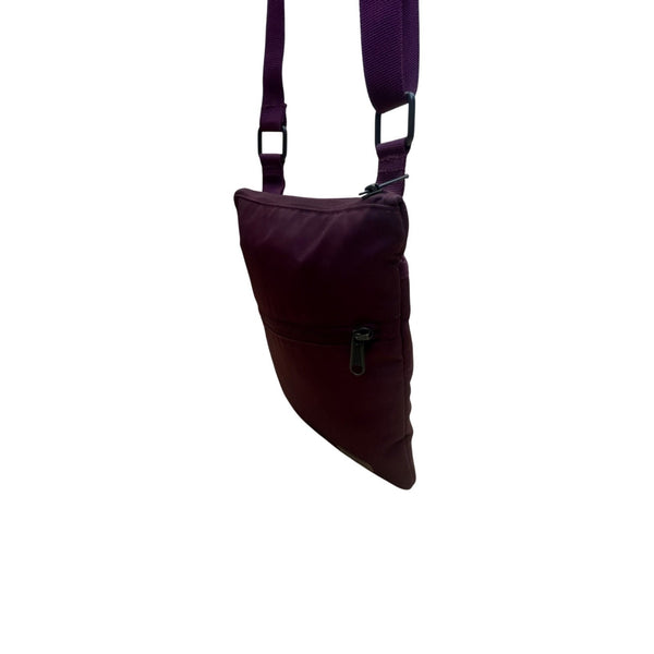 Eddie Bauer Womens Purple Nylon Adjustable Strap Zippered Pockets Crossbody Bag