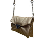 Nine West Women’s Bronze Faux Leather With Crossbody Strap Clutch Bag