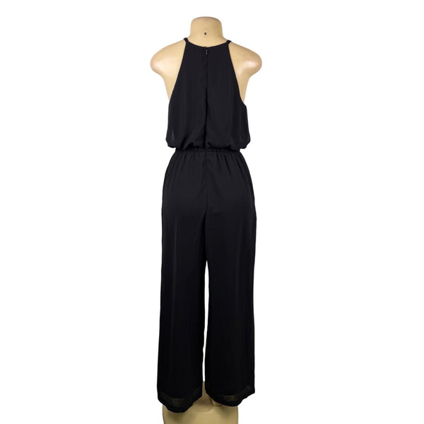 Wear Classic Women’s Black Polyester Spandex Halter Jumpsuit Size M - New