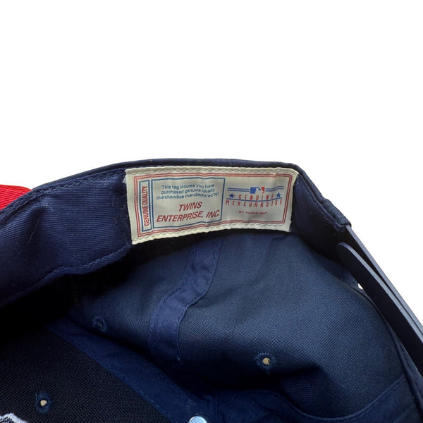 Cleveland Indians OSFA Navy Red Snapback Hat Twins Enterprise Cotton MLB Logo Ca