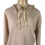 Rails Womens Heather Oatmeal Hooded Waffle Knit Pullover Hoodie Sz M