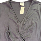 Soma Womens Black Short Sleeve Wrap  Dress Chic & Versatile Style Size L