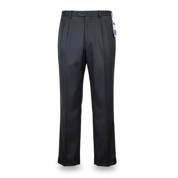 George Mens Black Pleated & Straight Leg Fit Dress Pants Size 36X32 