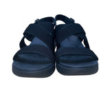 Skechers Women’s Black Adhesive Buckle Strap Luxe Foam Platform Sandals Size 11