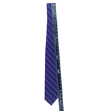 Huntington Mens Purple & Green 100% Silk Striped Classic Tie Made In USA