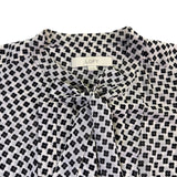 Ann Taylor Loft Womens White & Black Blouse Long Sleeve Floral Print Size XS