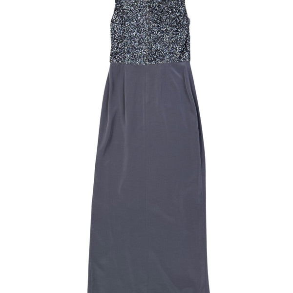 Vie By Victoria Royal Womens Gray Sequin Top & Blazer Formal Dress Set Sz 8