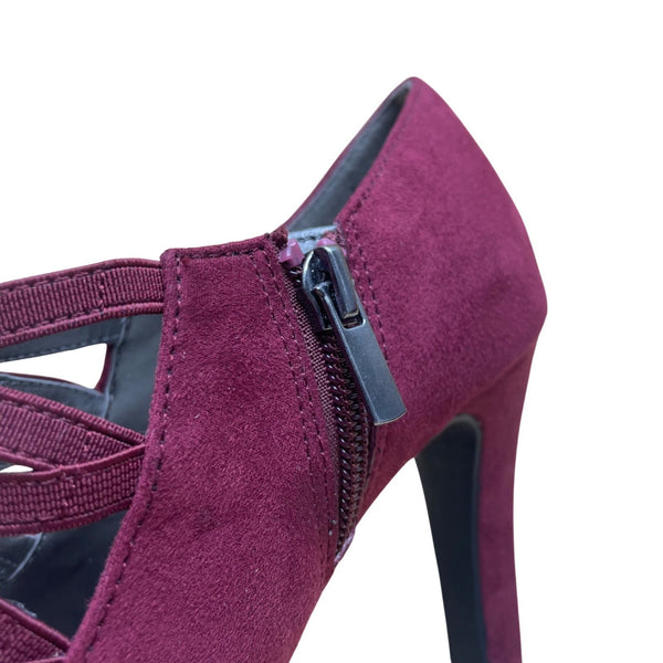 Lauren Blakwell Women’s Purple Suede Crisscross Strap Marika Platform Pumps Sz 7