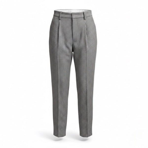 Banana Republic Womens Black/White Plaid Tapered Dress Pants Size 4