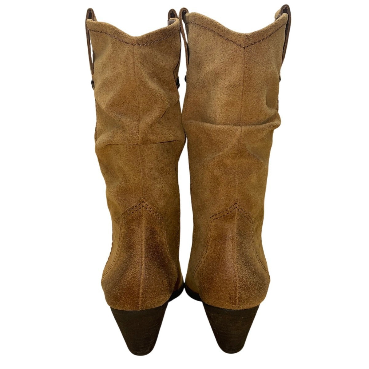 BCBGeneration Women’s Tobacco Waxy Split Leather Mid Top Western Boots Size 8.5M