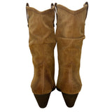 BCBGeneration Women’s Tobacco Waxy Split Leather Mid Top Western Boots Size 8.5M