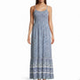 SO Womens Blue Rayon Floral Print Maxi Dress Size S
