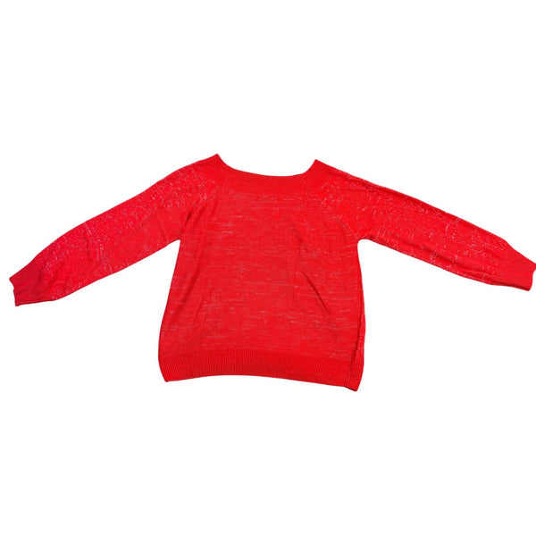 Ashley Stewart Womens Red Cable Knit Crewneck Sweater Size 22/24 