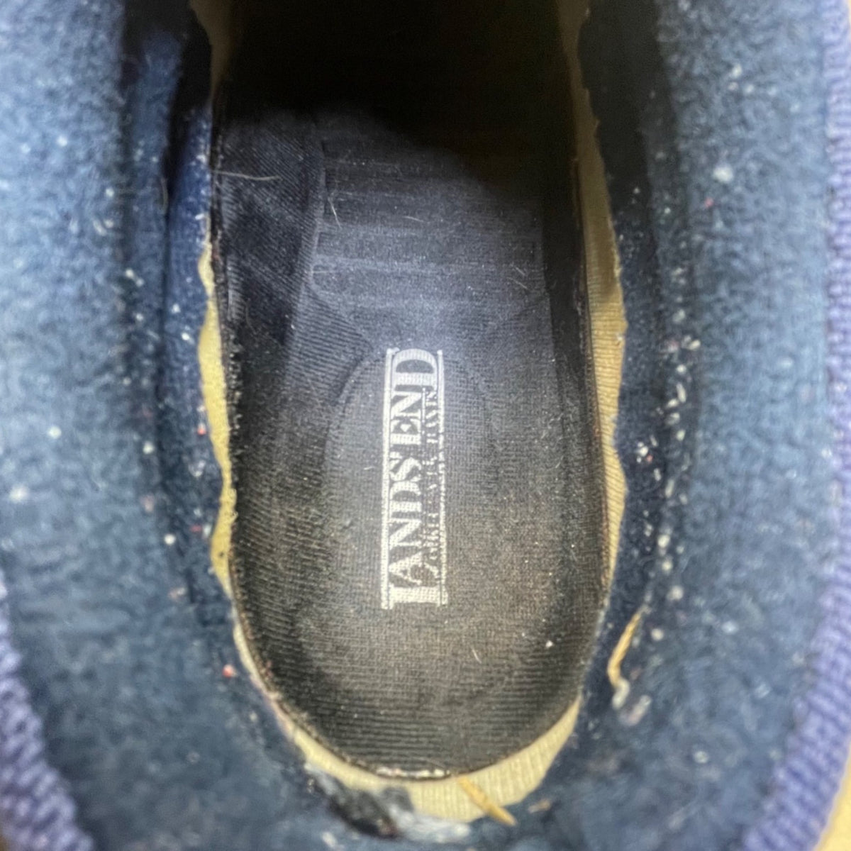 Lands End Men’s Brown & Blue Rubber Water-Resistant Outdoor Duck Shoes Size 9