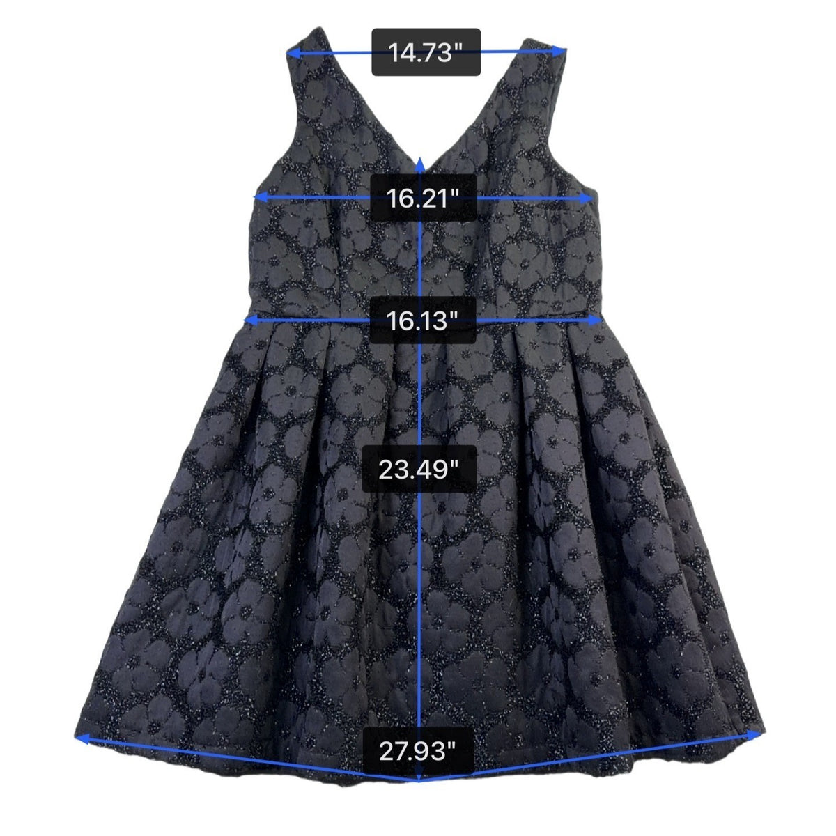 Topshop Womens Black Fit & Flare Floral Pattern Sleeveless V-Neck Dress Size 12