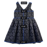 Topshop Womens Black Fit & Flare Floral Pattern Sleeveless V-Neck Dress Size 12