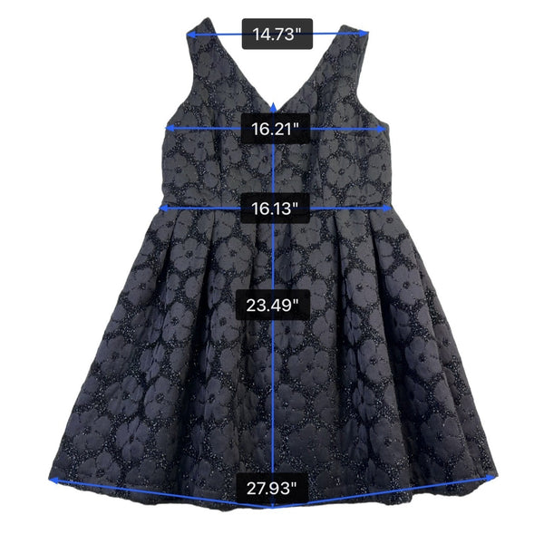 Topshop Womens Black Fit & Flare Floral Pattern Sleeveless V-Neck Dress Size 12
