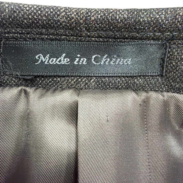 Calvin Klein Mens Gray Check Wool Blazer Jacket Stylish Plaid Formal Wear Sz40R