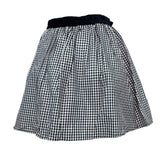 My Michelle Womens Black & White Checkered Skirt W/ Belted Bow Size L
