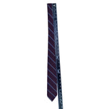 Christian D Mens Burgundy/Blue Striped Neck Tie One Size