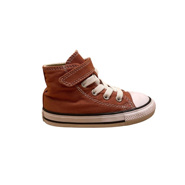 Converse Toddler Brown Canvas With Adhesive Strap High-Top Sneakers Size 6