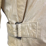 Robert Comstock Zip Up Yellow Rhino Leather Jacket Sz 6 (EU 38)