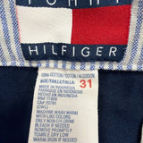 Tommy Hilfiger Mens Navy Cotton Shorts Relaxed Pleated Fit Casual Style Size 31