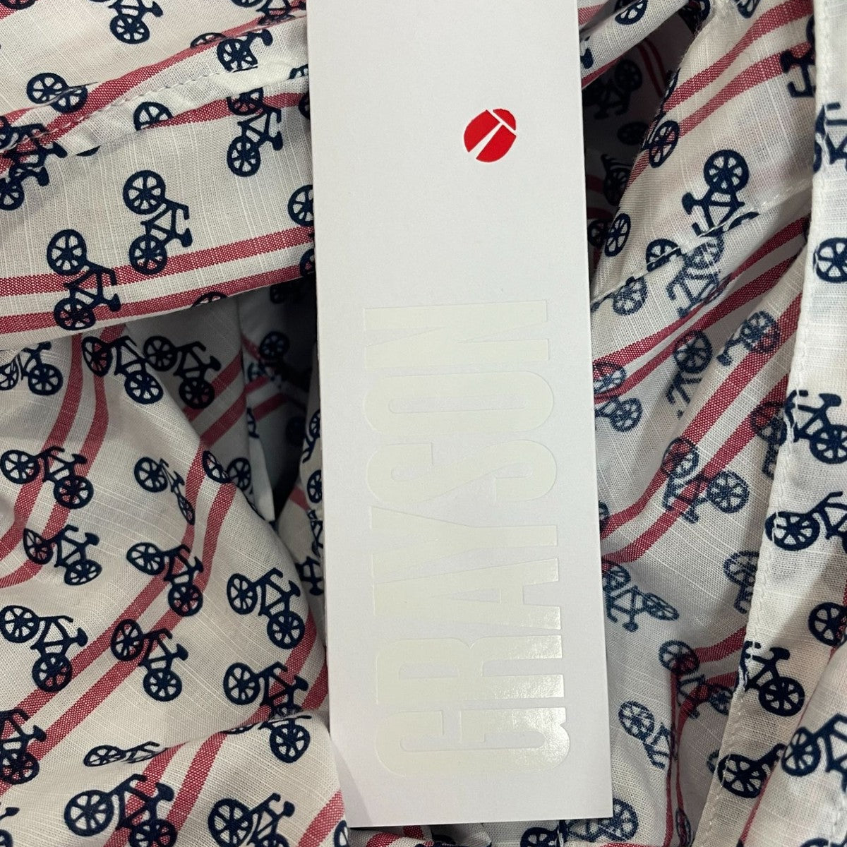 Grayson Women's Bycicle Print Longsleeve Dress Shirt Sz 2 New
