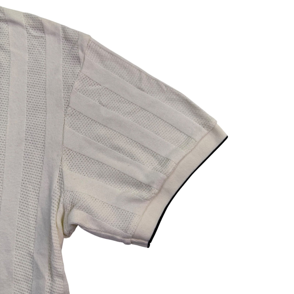 Zara Mens Cream Polo Shirthort Sleeve Ribbed Casual Size S