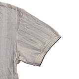 Zara Mens Cream Polo Shirthort Sleeve Ribbed Casual Size S