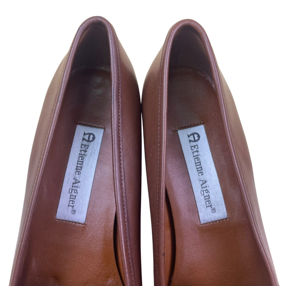 Etienne Aigner Women’s Brown Woven Upper Leather Ally Tassel Loafers 7N - New