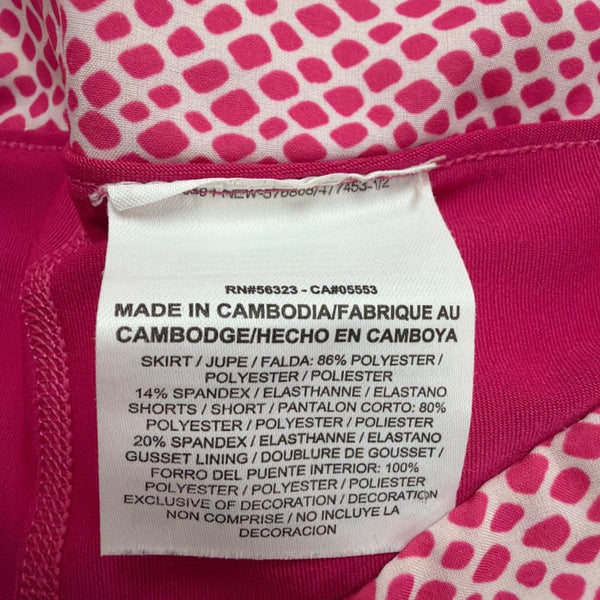 Nike Womens Pink Dri-FIT Polyester & Spandex Skort Animal Print Size Large