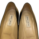 Jimmy Choo Women’s Black Patent Leather Chain Embellished Kitten Heels Size 41.5