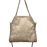 Inzi Women’s Silver & White Faux Leather Snake Pattern Chain Strap Crossbody Bag