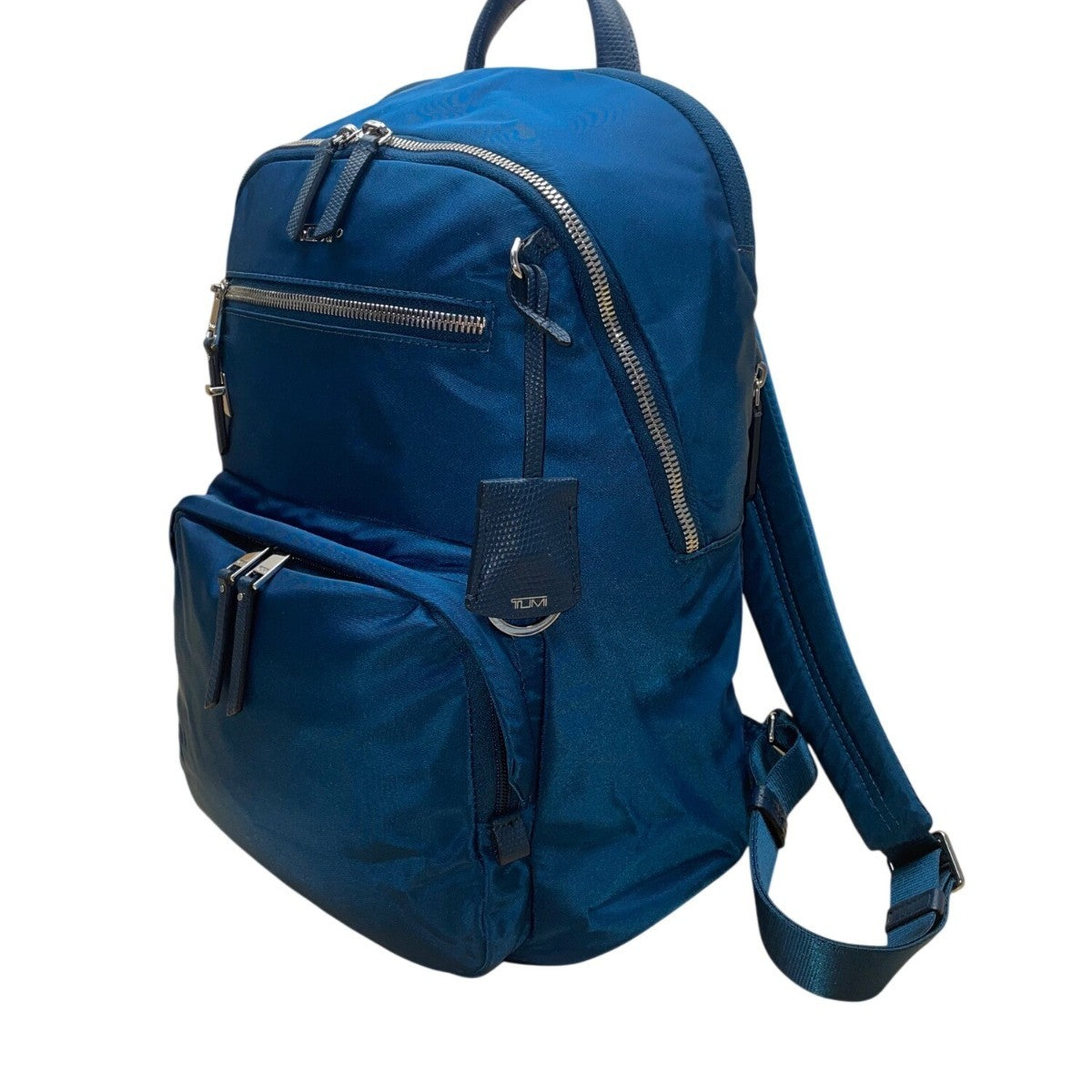 Tumi Women’s Blue Nylon With Multiple Zipper Pockets Adjustable Straps Backpack