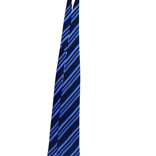 Nicole Ties Mens Blue Striped Silk Necktie Made In Italy Elegant Business Access