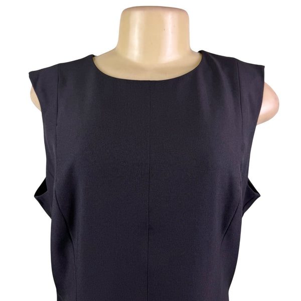 Banana Republic Womens Black Polyester-Blend Sleeveless Sheath Dress Size 12