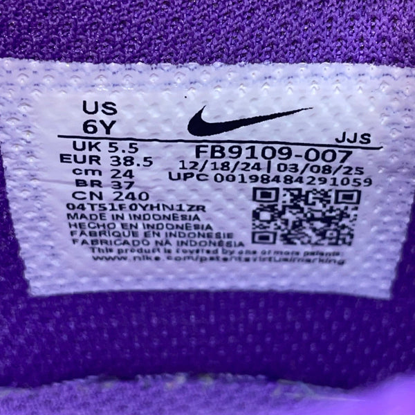 Nike Youth Wild Grape & Persian Violet Dunk Low Retro Athletic Sneakers Size 6Y