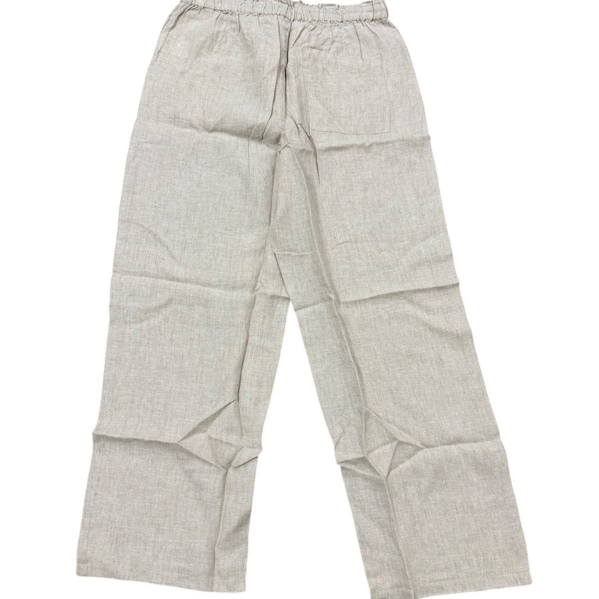 J.Crew Mens Natural Linen Elastic Waist Relaxed Pants Beige Lightweight Size M
