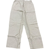 J.Crew Mens Natural Linen Elastic Waist Relaxed Pants Beige Lightweight Size M