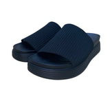 Alegria Women’s Black Textile Arch Support  Platform Slide Sandals Size 37