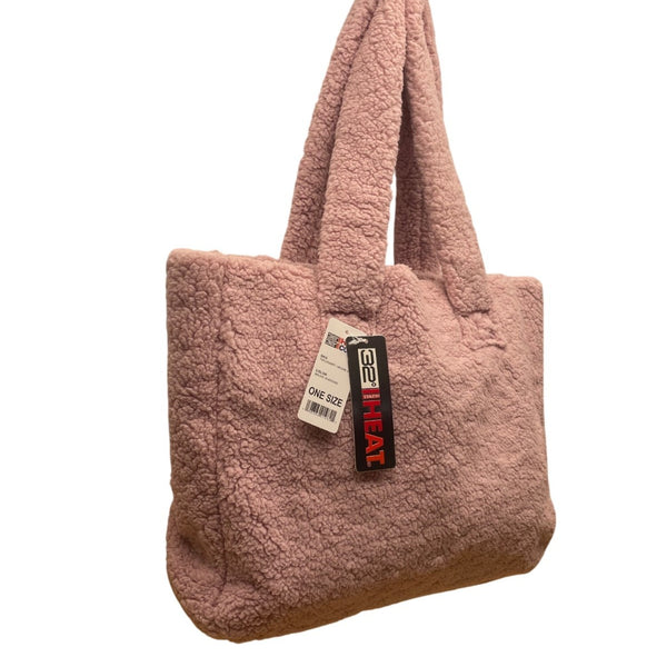 32 Degrees Women’s Mauve Sherpa Tote Bag Soft & Warm With Handles One Size