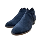 Vita Women’s Navy Blue Suede Slip-On Western Ankle Booties Size 8.5