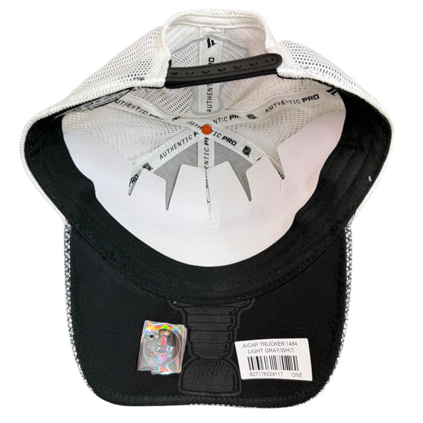 Fanatics Mens Gray/White Mesh Polyester NHL Hat OS