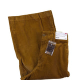 Uniqlo Women Brown Cotton Corduroy High-Waisted Wide Cropped Pants Size 2