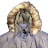 Forecaster Unisex Silver Fur Hooded Long Insulated Coat Size L