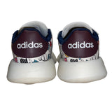 Adidas Kids White Floral Cartoon Print Adhesive Strap Sneakers Size 7K