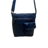 Nine & Co Women’s Black Nylon With Front Pockets Adjustable Strap Crossbody Bag