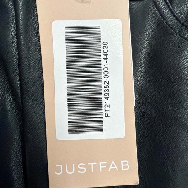 Justfab Womens Black Faux Leather Pants Size M